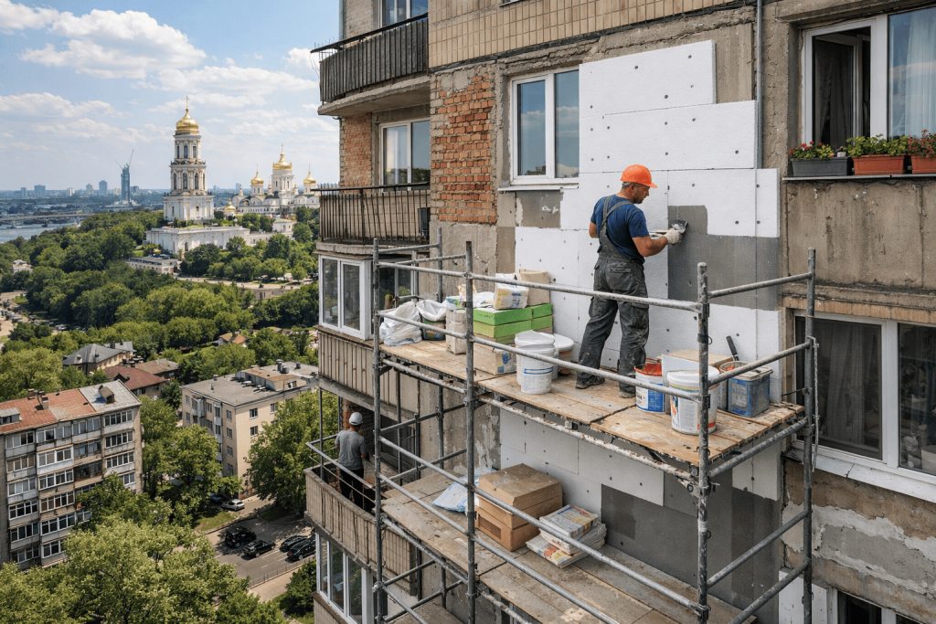 Утеплення квартири зовні в Києві